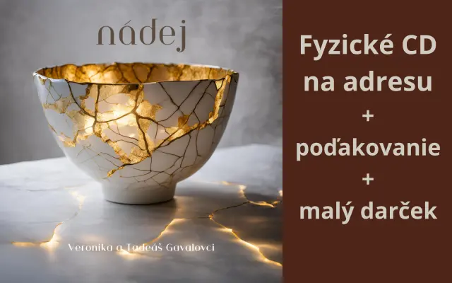 Fyzické CD na adresu + poďakovanie + malý darček
