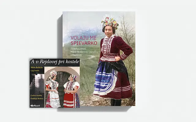 Kniha "Volaju me spievarko" + CD "A v Rejdovej pri kostele" + podpisy autoriek