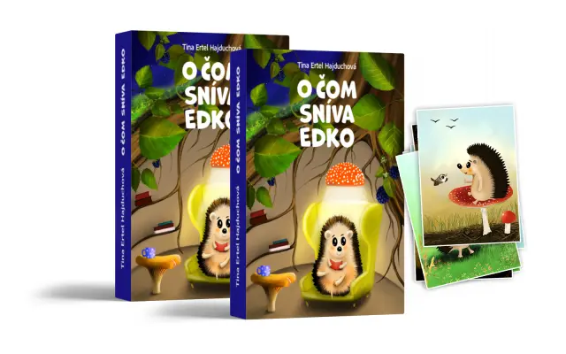 2 x Kniha + set pohľadníc s ježkom Edkom