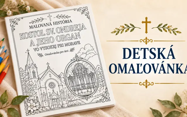1x omaľovánka “Kostol sv. Ondreja a jeho organ”