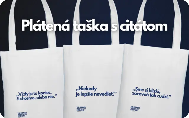 Plátená taška s citátom