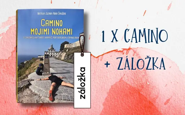 1 x kniha CAMINO mojimi nohami + vyrobená záložka s menom