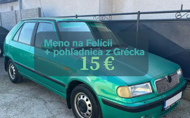 🎁 15 € Meno na Felícii + pohľadnica z Grécka