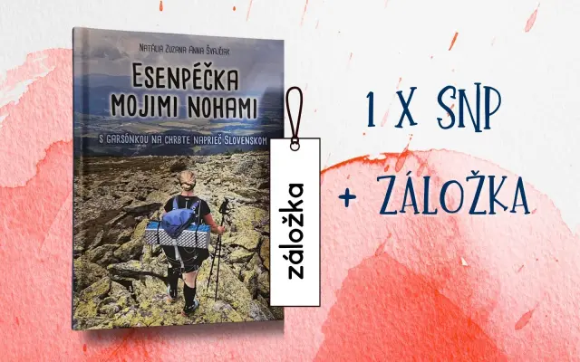 1 x kniha ESENPÉČKA mojimi nohami + záložka
