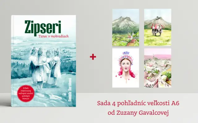 Kniha ZISPERI + sada 4 pohľadníc veľkosti A6 od Z. Gavalcovej