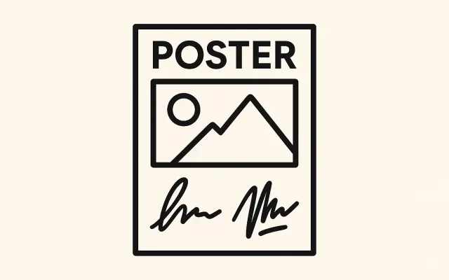 Limitovaný poster s výtvarným motívom filmu s poďakovaním od producenta a režisérov filmu s autogramami