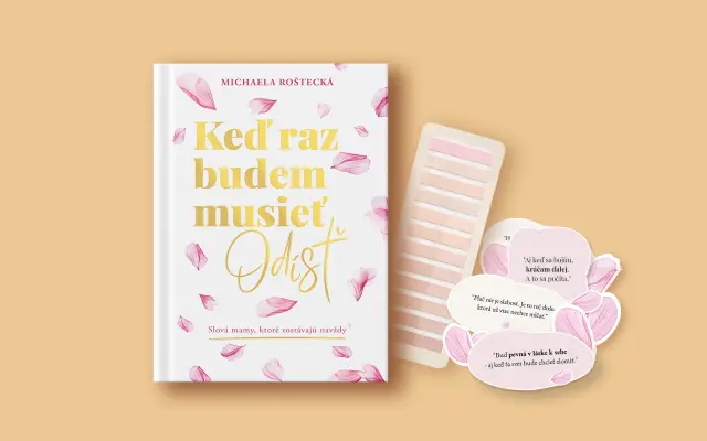 Kniha s osobným venovaním, nálepkami a farebnými samolepiacimi záložkami