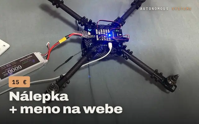 Nálepka + meno na webe · 15 €
