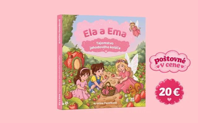 1x kniha Ela a Ema: Tajomstvo jahodového koláča s podpisom autorky 🩷
