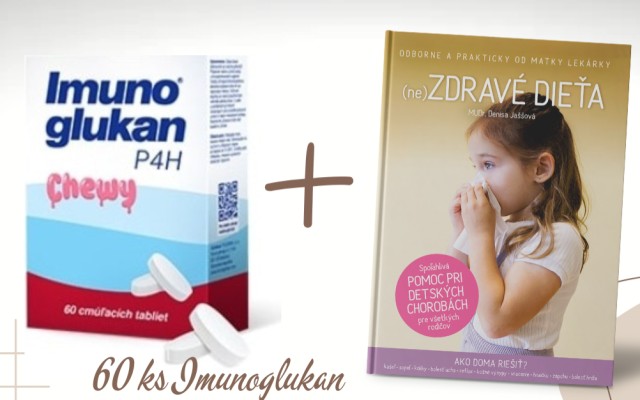 LIMITKA - Imunoglukan P4H® cmúľacie tablety + kniha (ne)Zdravé dieťa