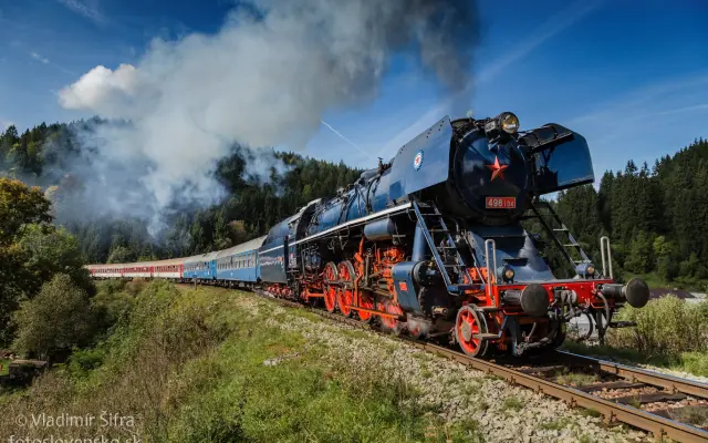 Veľký plagát parného rušňa 498.104 Albatros