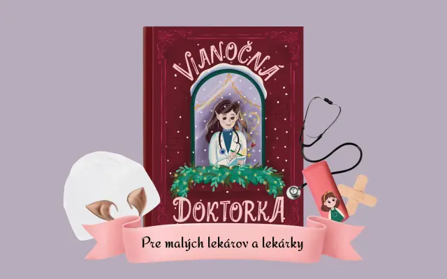 🎁 Lujzin vianočný balíček – Kniha + čarovné doplnky pre malých lekárov a lekárky