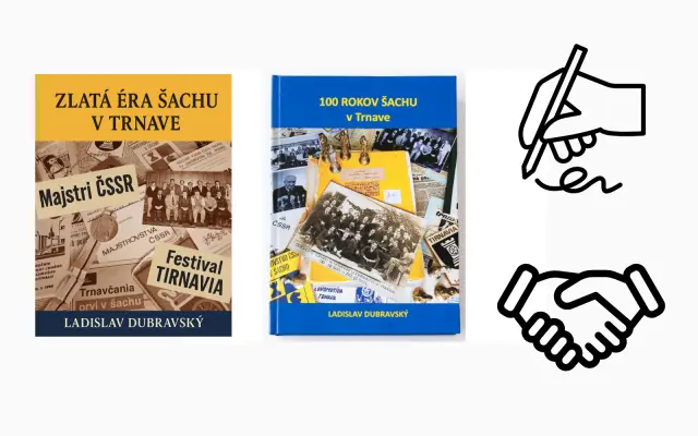 1 x kniha Zlatá éra šachu + 1 x kniha 100 rokov šachu s venovaním a uvedením ako partnera