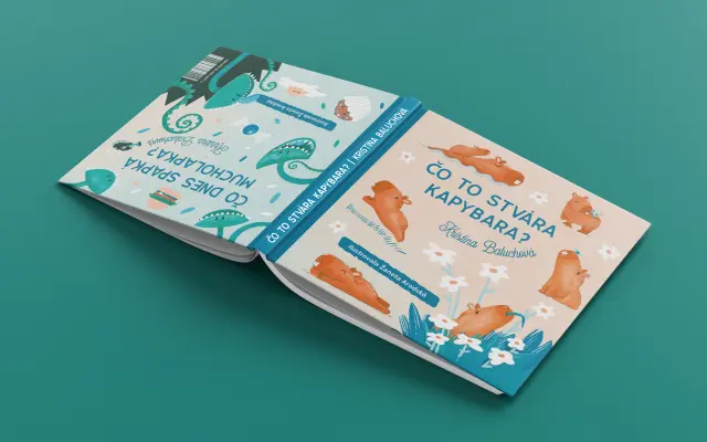 1x kniha o Axolotlovi + 1x kniha o Kapybare