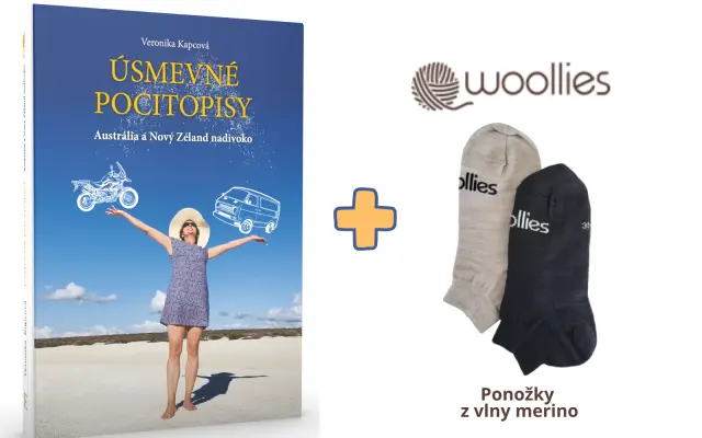 Kniha + merino ponožky Woollies