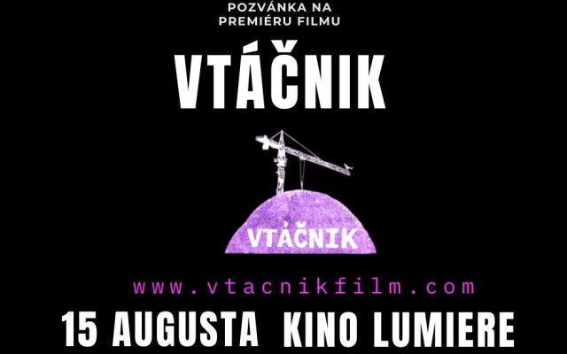 Pozvanie na slávnostnú premiéru filmu 15. augusta v kine Lumiére v Bratislave