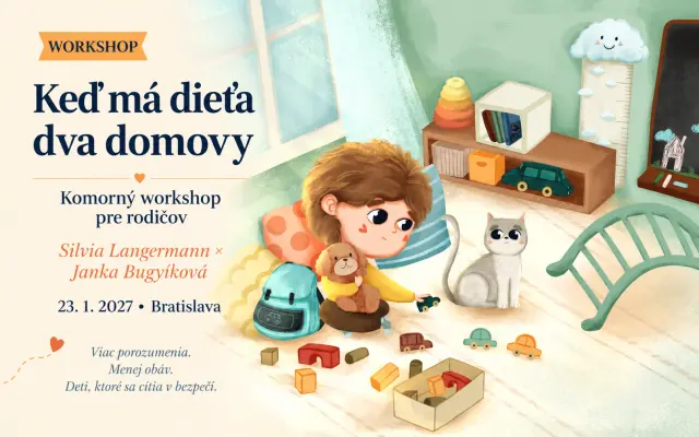 Workshop s autorkou a detskou psychologičkou | Bratislava 23.1.2027: Keď má dieťa dva domovy ❤️