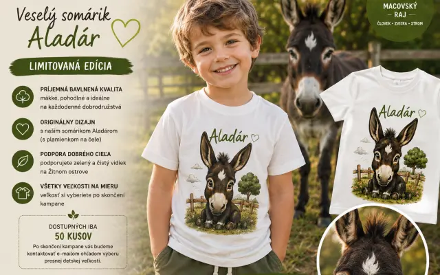 Detské tričko „Veselý somárik Aladár“ – Limitovaná edícia