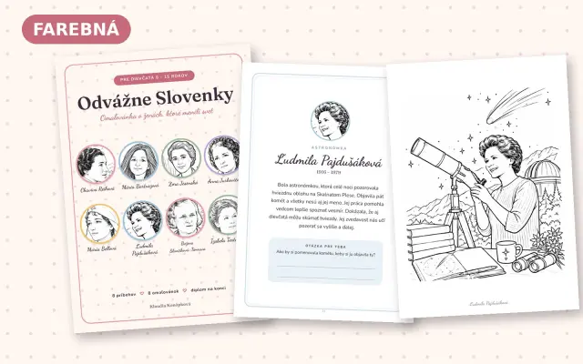 Farebná knižka Odvážne Slovenky