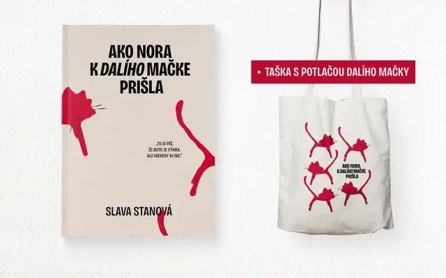 Kniha „Ako Nora k Dalího mačke prišla“ + taška s potlačou Dalího mačky
