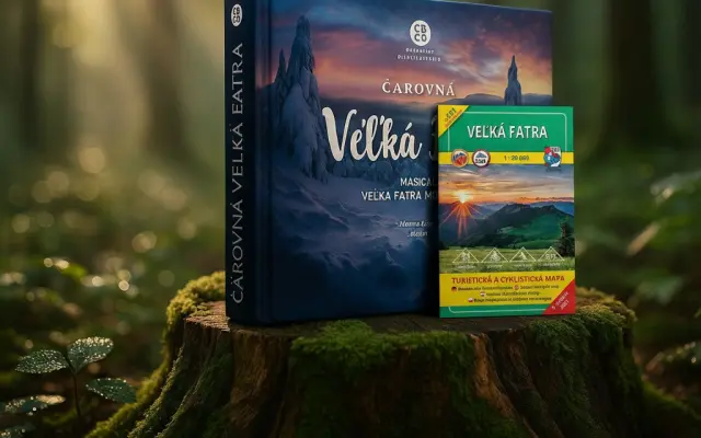1x kniha Čarovná Veľká Fatra + turistická mapa Veľkej Fatry pre vaše ďalšie objavy