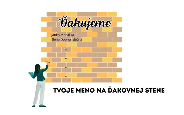 Tvoje meno na ďakovnej stene