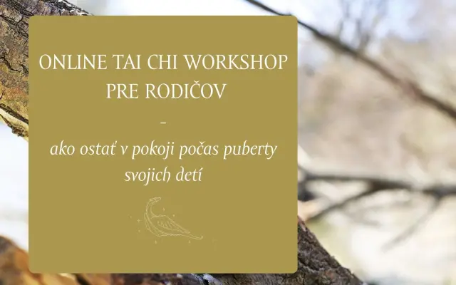 Online tai chi workshop pre rodičov - ako ostať v pokoji počas puberty svojich detí