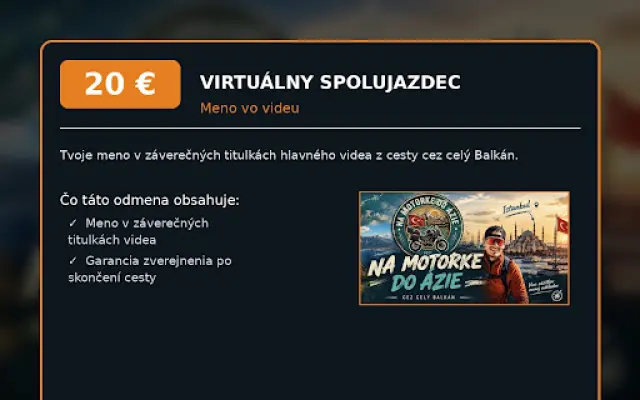 🏍️ VIRTUÁLNY SPOLUJAZDEC