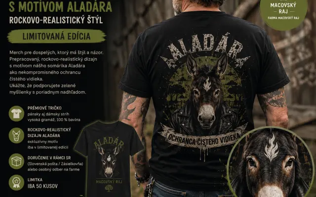 Dospelácke tričko s motívom Aladára v rockovo-realistickom štýle – Limitovaná edícia