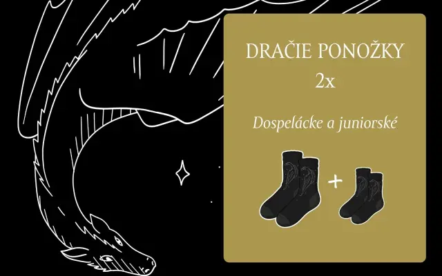 Dračie ponožky 2x - dospelácke + juniorské