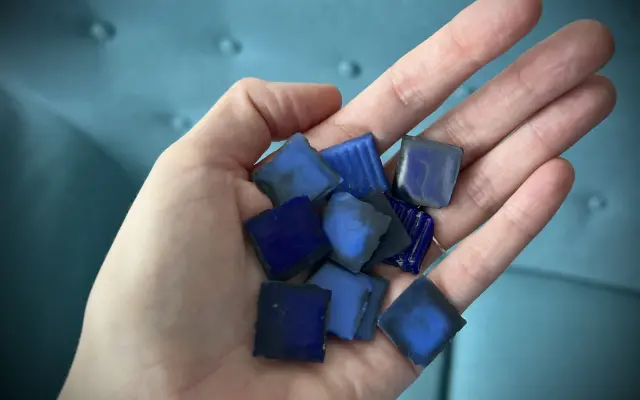 Zberateľský kúsok - Modrá kachlička z fontány