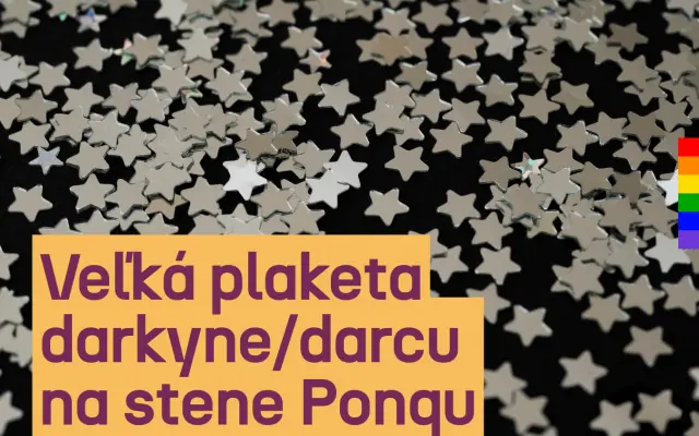 Veľká plaketa darkyne/darcu na stene Ponqu