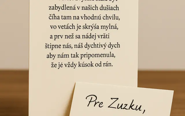 Mini–balíček: Kartička + podpísané venovanie