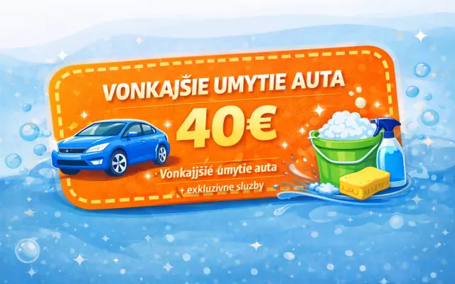 40 € – Vonkajšie umytie auta