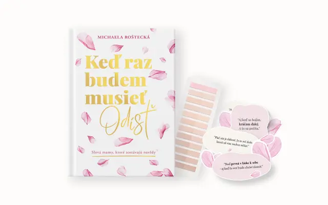 Kniha s osobným venovaním, nálepkami a farebnými samolepiacimi záložkami