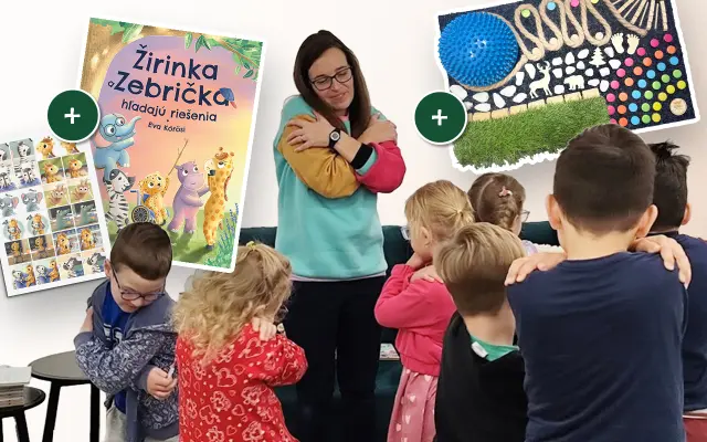 Interaktívne čítanie knihy + KNIHA + PEXESO + ZBLIŽOVACIE KARTY + KRÁSNY KOBEREC a POĽGULU pre zdravé nôžky detí od Vnimavénožičky.sk - do triedy, škôlky, knižnice