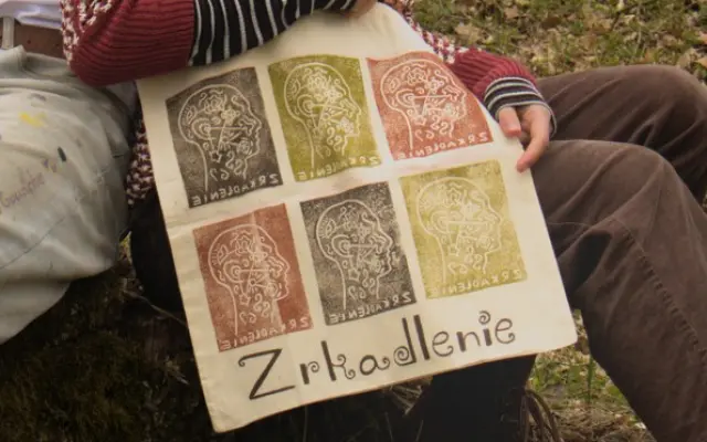 MERCH: Plátená taška s ručne robeným vzorom