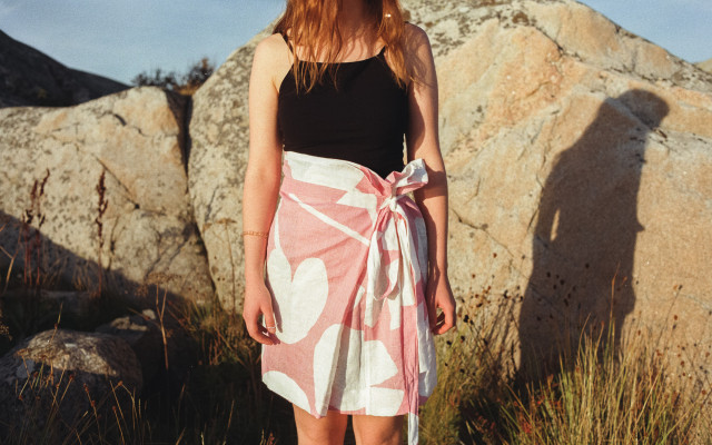 Waterlilies wrap skirt