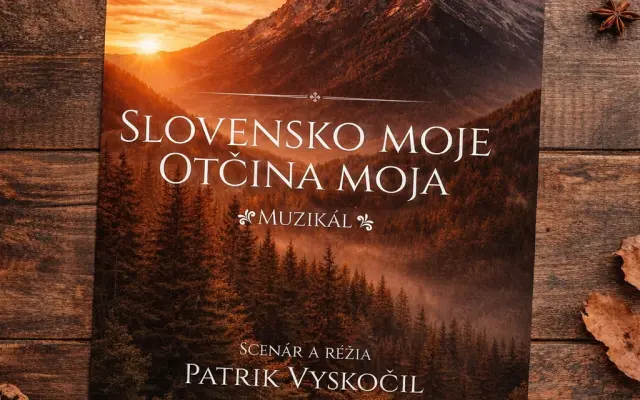 Plagát muzikálu s podpismi sólistov