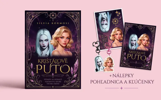 1 x knižka, nálepky, pohľadnice hlavných postáv + dve kľúčenky s obrázkom Elizabeth a Ashley