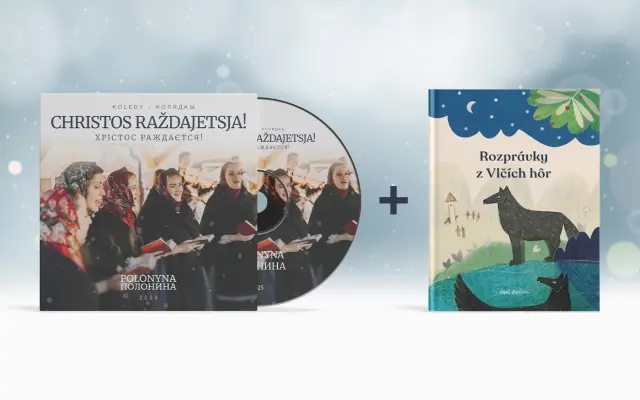 1x CD CHRISTOS RAŽDAJETSJA + kniha Rozprávky z Vlčích hôr