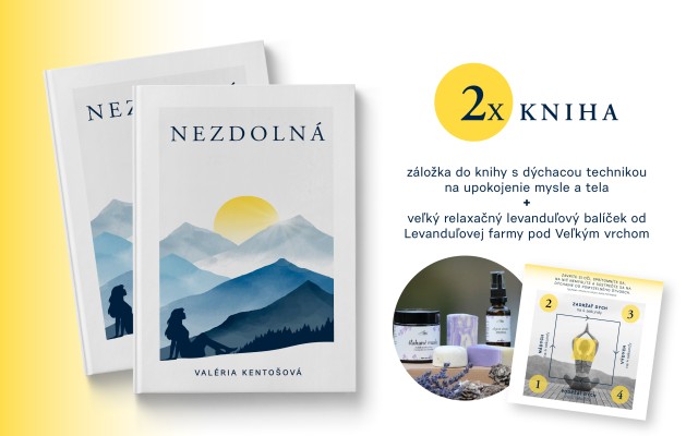 2x kniha Nezdolná + veľký relaxačný levanduľový balíček