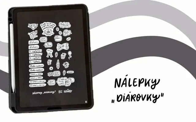 1x nálepky diárovky