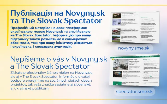 Staňte sa firmou, ktorá pomáha. Napíšeme o vás v Novyny.sk a The Slovak Spectator