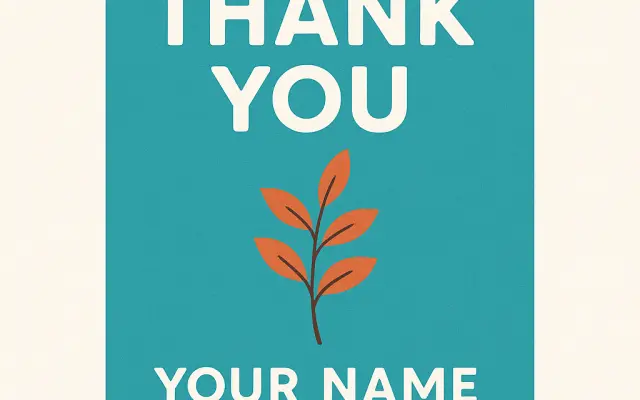 Ďakovná správa + meno v zozname podporovateľov